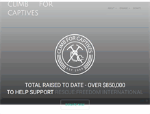 Tablet Screenshot of climbforcaptives.com